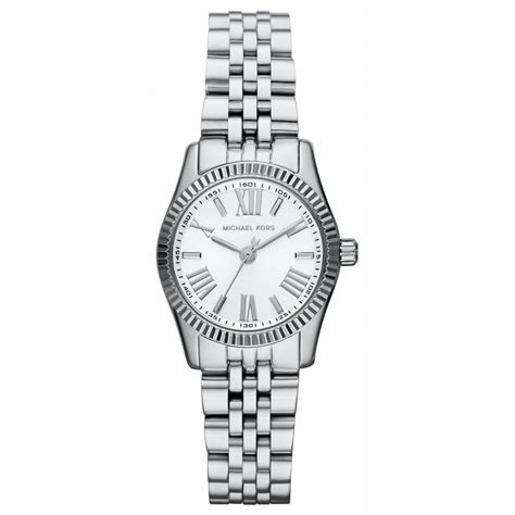 michael kors petite silver watch|Silver.